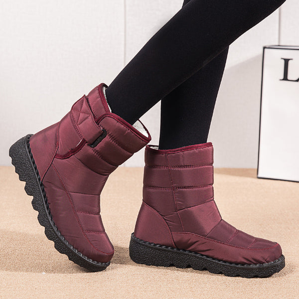 Winter Fabric Casual Cotton Shoes Mid-tube Artificial Wool Plus Velvet Thick Snow Boots